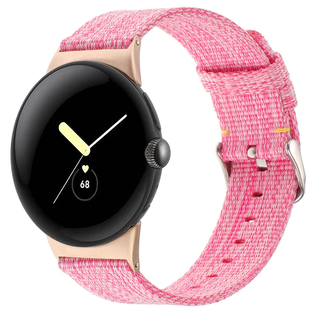 Nylon Universal Rem passer til Google Pixel Watch / Google Pixel Watch 2 - Pink#serie_9