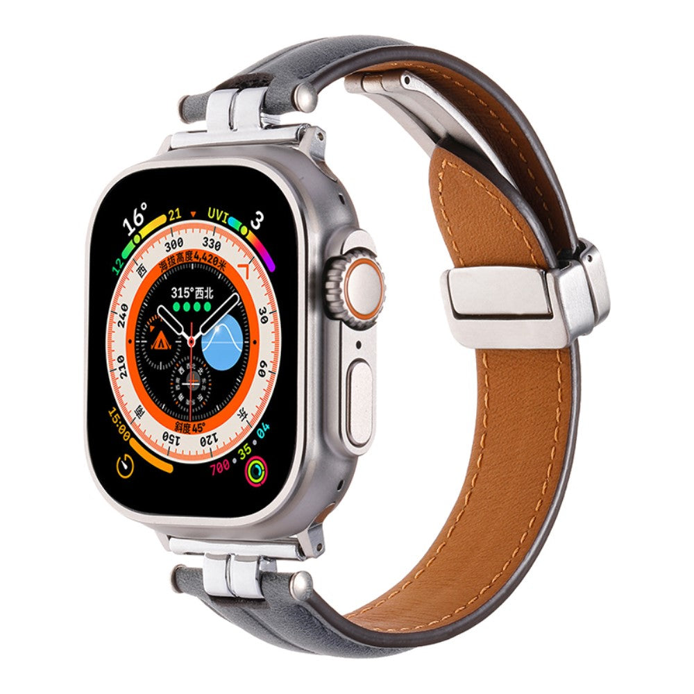 Super Fint Kunstlæder Universal Rem passer til Apple Smartwatch - Blå#serie_9