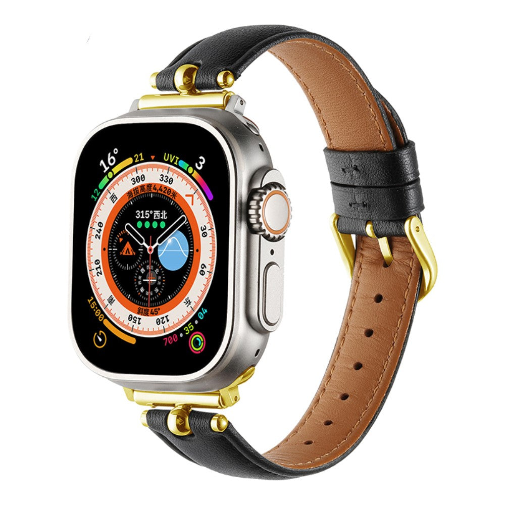 Helt Vildt Rart Kunstlæder Universal Rem passer til Apple Smartwatch - Sort#serie_1