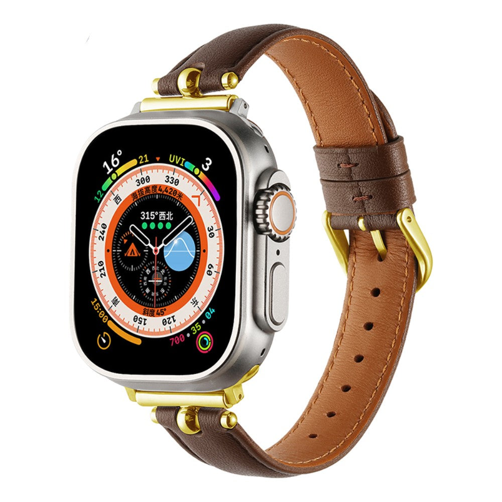 Helt Vildt Rart Kunstlæder Universal Rem passer til Apple Smartwatch - Brun#serie_3