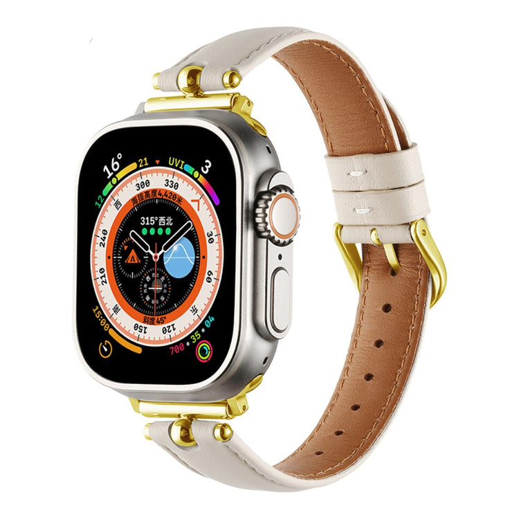 Helt Vildt Rart Kunstlæder Universal Rem passer til Apple Smartwatch - Hvid#serie_4
