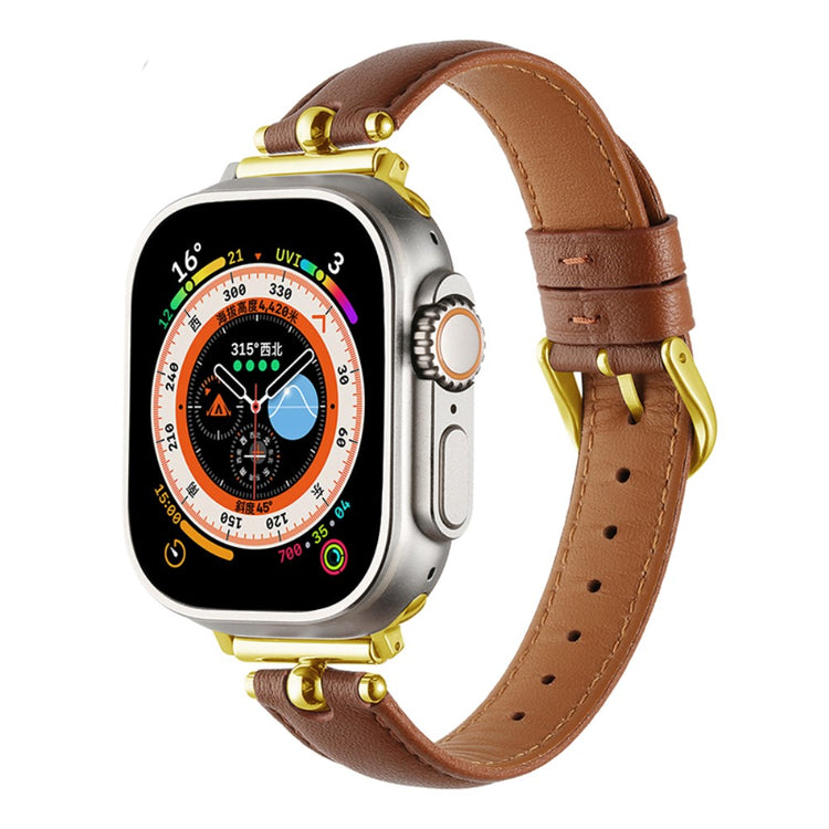 Helt Vildt Rart Kunstlæder Universal Rem passer til Apple Smartwatch - Brun#serie_6