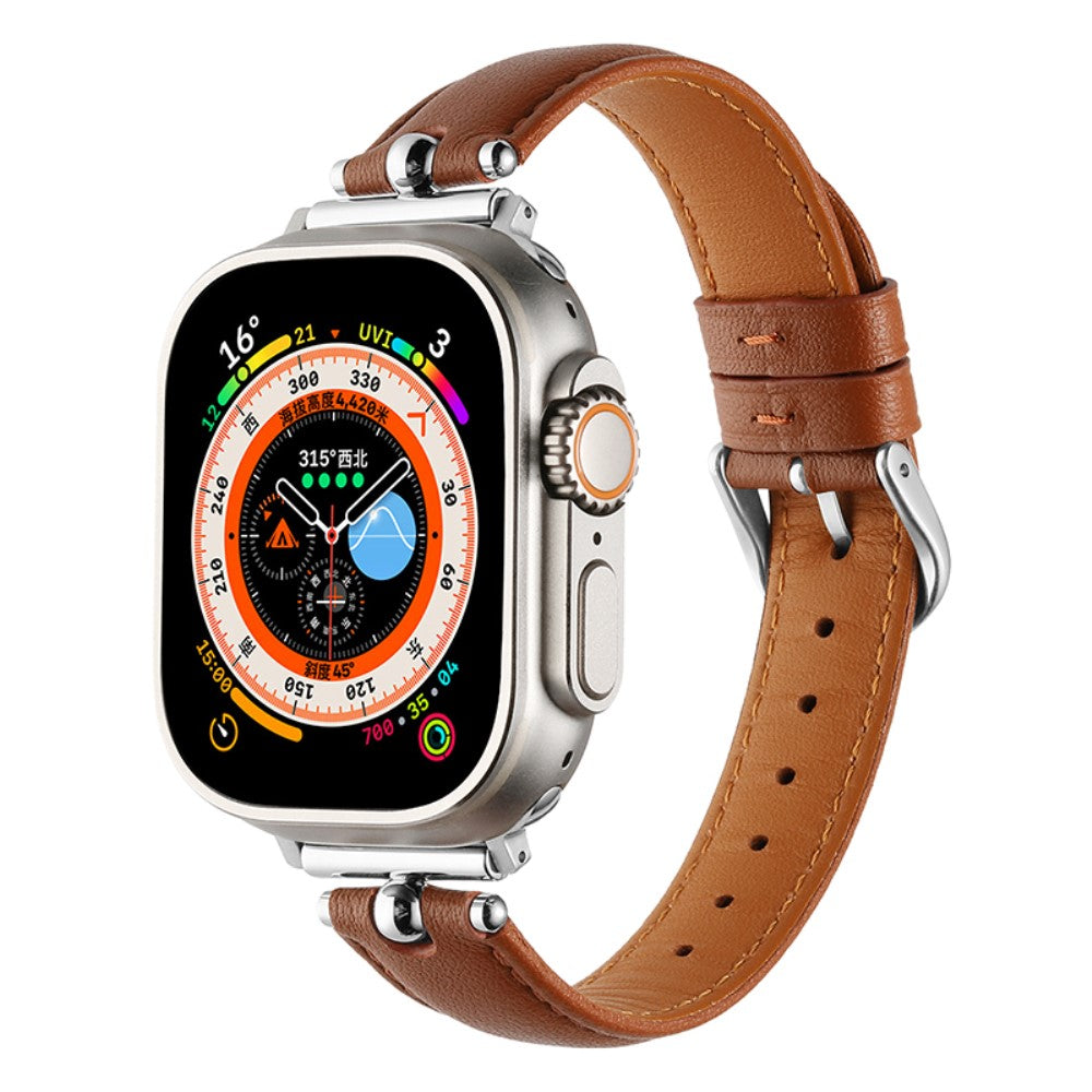 Helt Vildt Rart Kunstlæder Universal Rem passer til Apple Smartwatch - Brun#serie_7