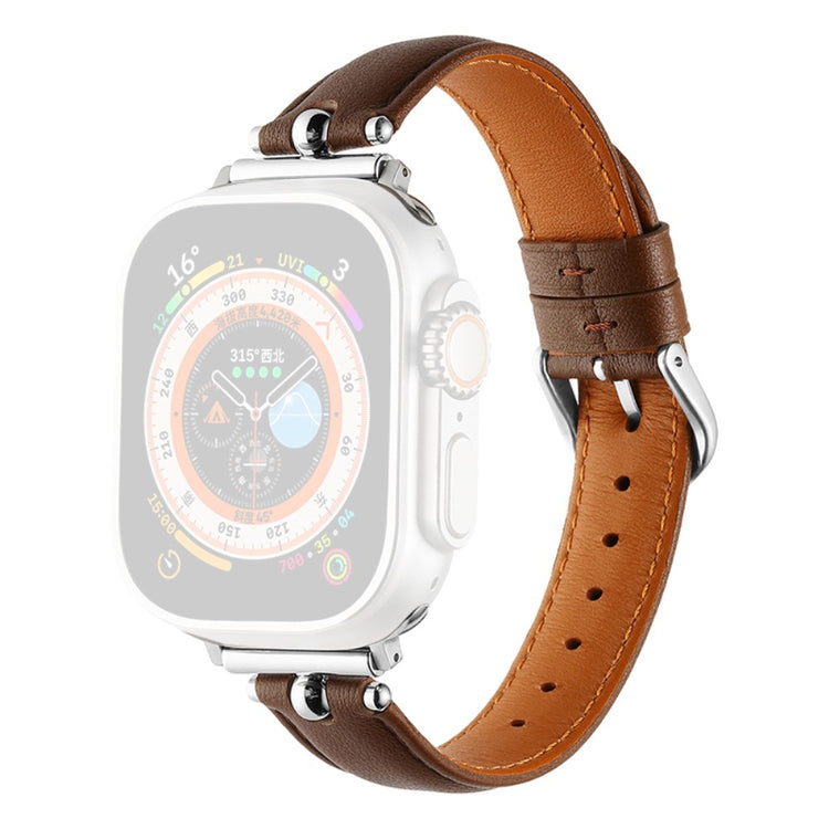 Helt Vildt Rart Kunstlæder Universal Rem passer til Apple Smartwatch - Brun#serie_9