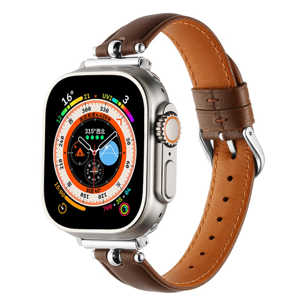 Helt Vildt Rart Kunstlæder Universal Rem passer til Apple Smartwatch - Brun#serie_9