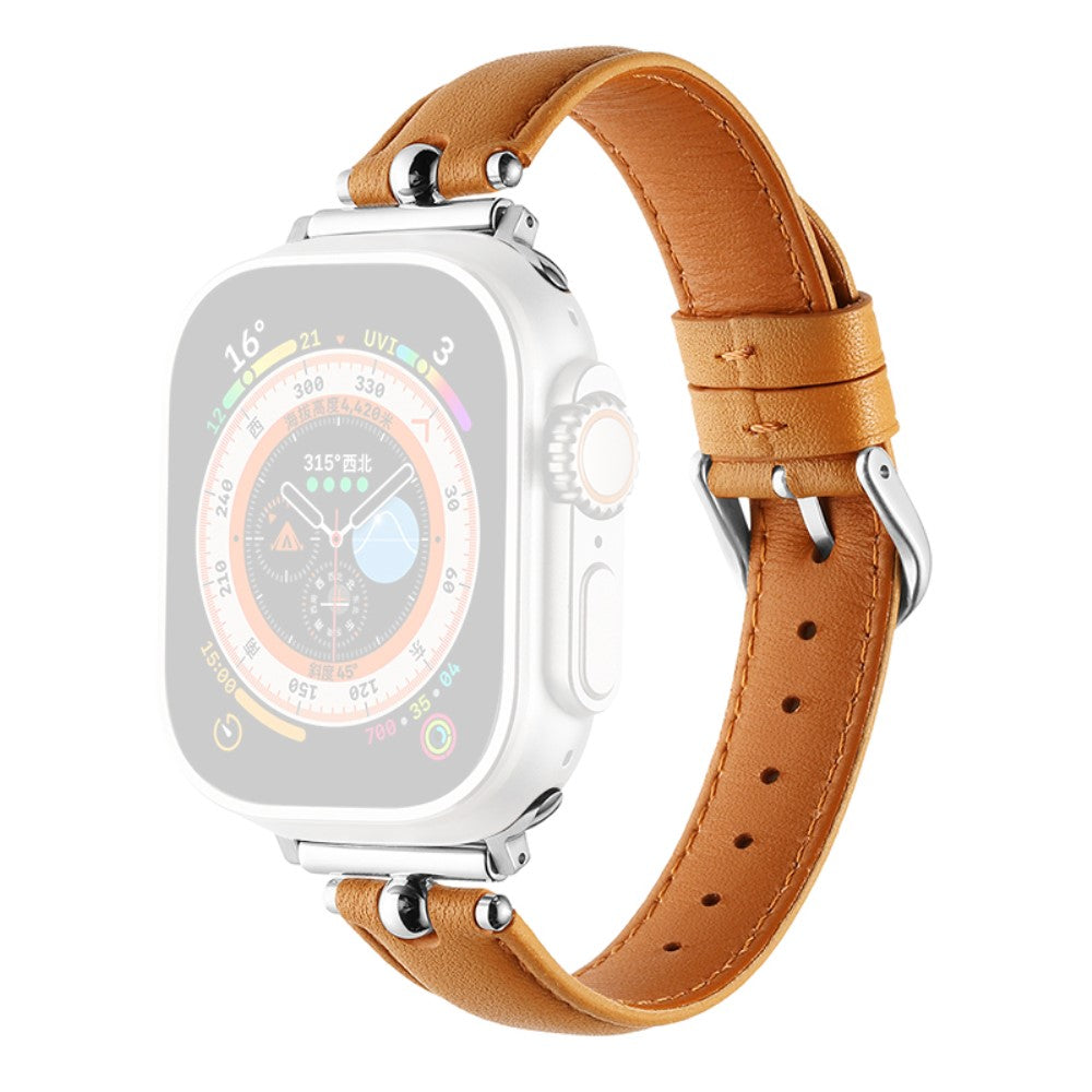 Helt Vildt Rart Kunstlæder Universal Rem passer til Apple Smartwatch - Brun#serie_11