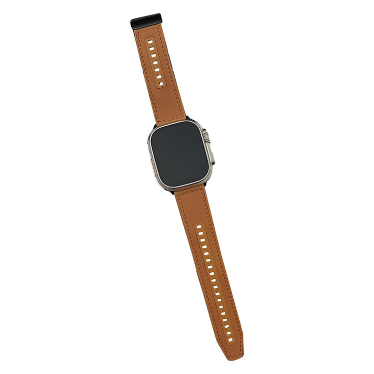 Elegant Kunstlæder Universal Rem passer til Apple Smartwatch - Gul#serie_5