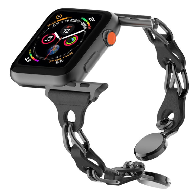 Fint Kunstlæder Universal Rem passer til Apple Smartwatch - Sort#serie_1