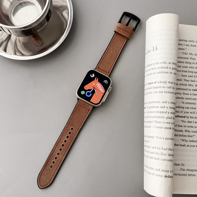 Supercool Kunstlæder Universal Rem passer til Apple Smartwatch - Brun#serie_6