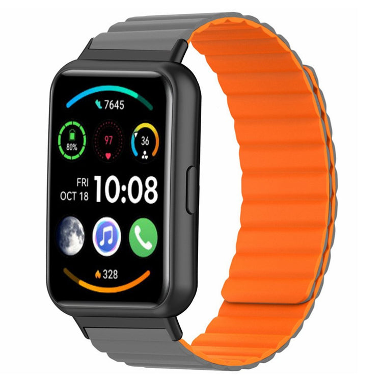 Meget Skøn Silikone Rem passer til Huawei Watch Fit 2 - Orange#serie_5