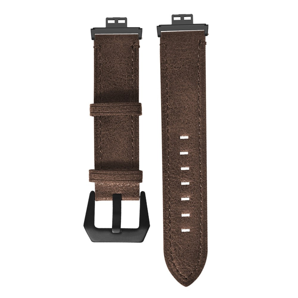 Ægte Læder Universal Rem passer til Huawei Watch Fit / Huawei Watch Fit Special Edition - Brun#serie_2
