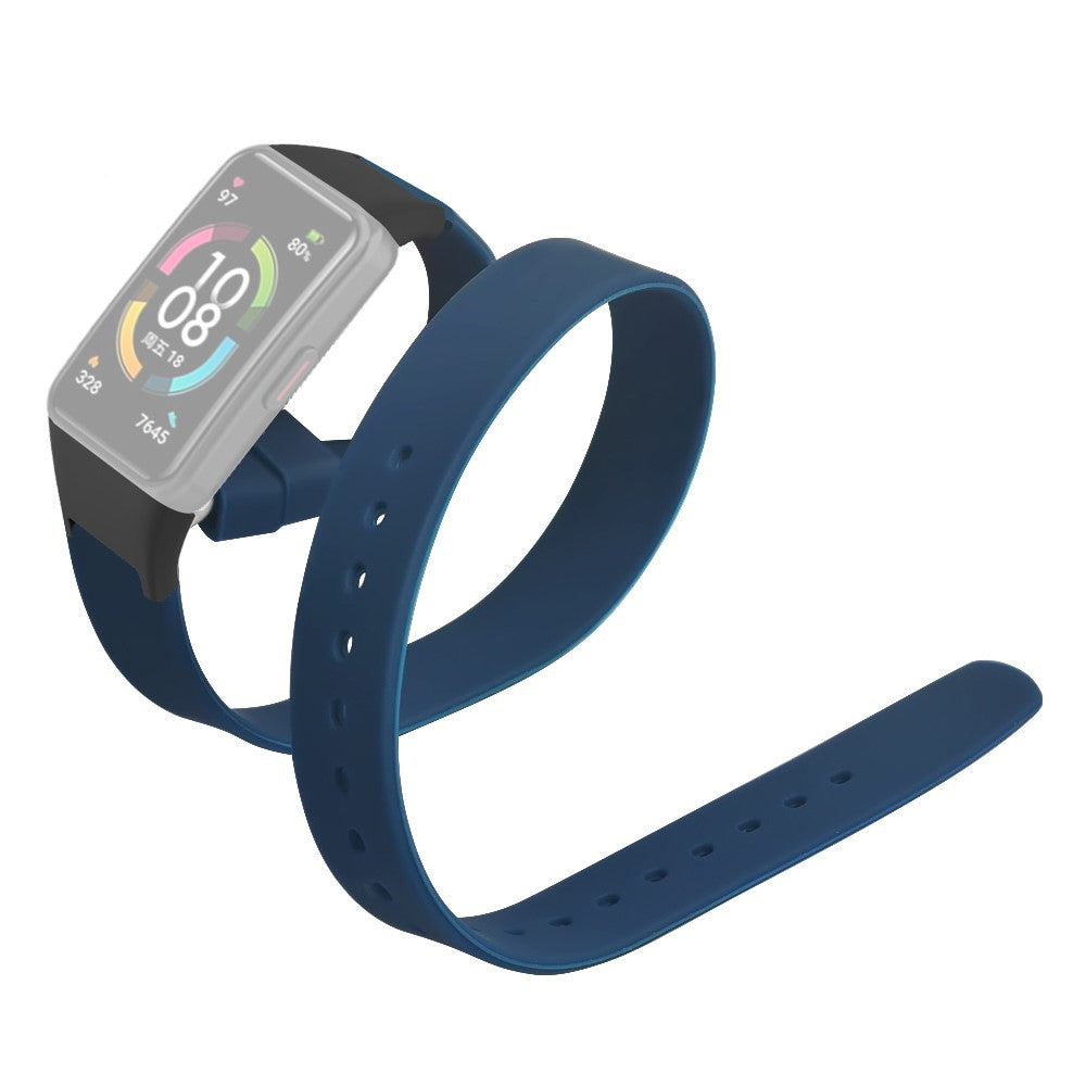 Rigtigt Nydelig Silikone Universal Rem passer til Smartwatch - Blå#serie_1