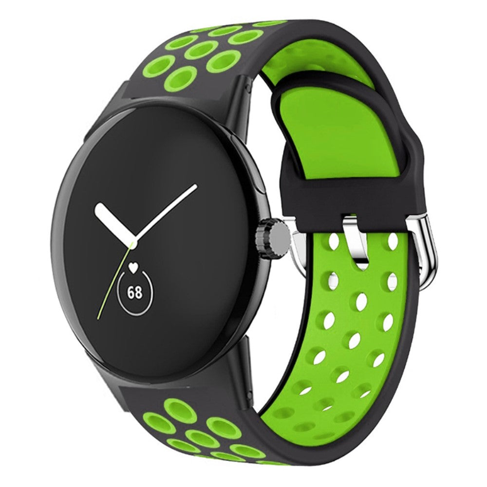 Silikone Universal Rem passer til Google Pixel Watch / Google Pixel Watch 2 - Grøn#serie_5