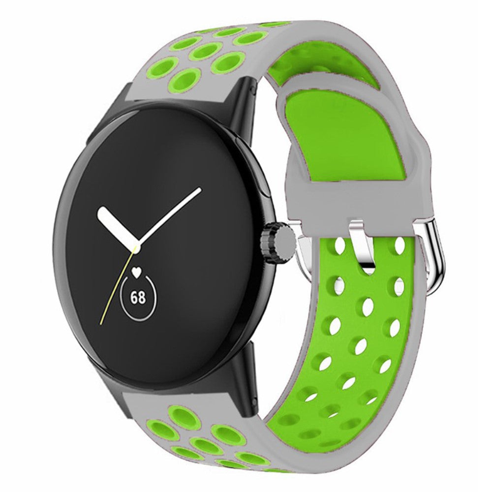 Silikone Universal Rem passer til Google Pixel Watch / Google Pixel Watch 2 - Grøn#serie_6