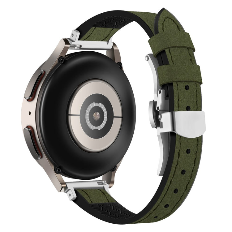 Rigtigt Slidstærk Ægte Læder Universal Rem passer til Smartwatch - Grøn#serie_9