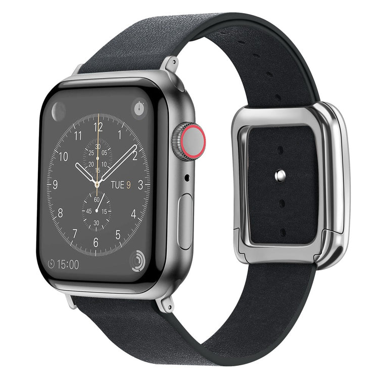 Helt Vildt Godt Kunstlæder Universal Rem passer til Apple Smartwatch - Sort#serie_3