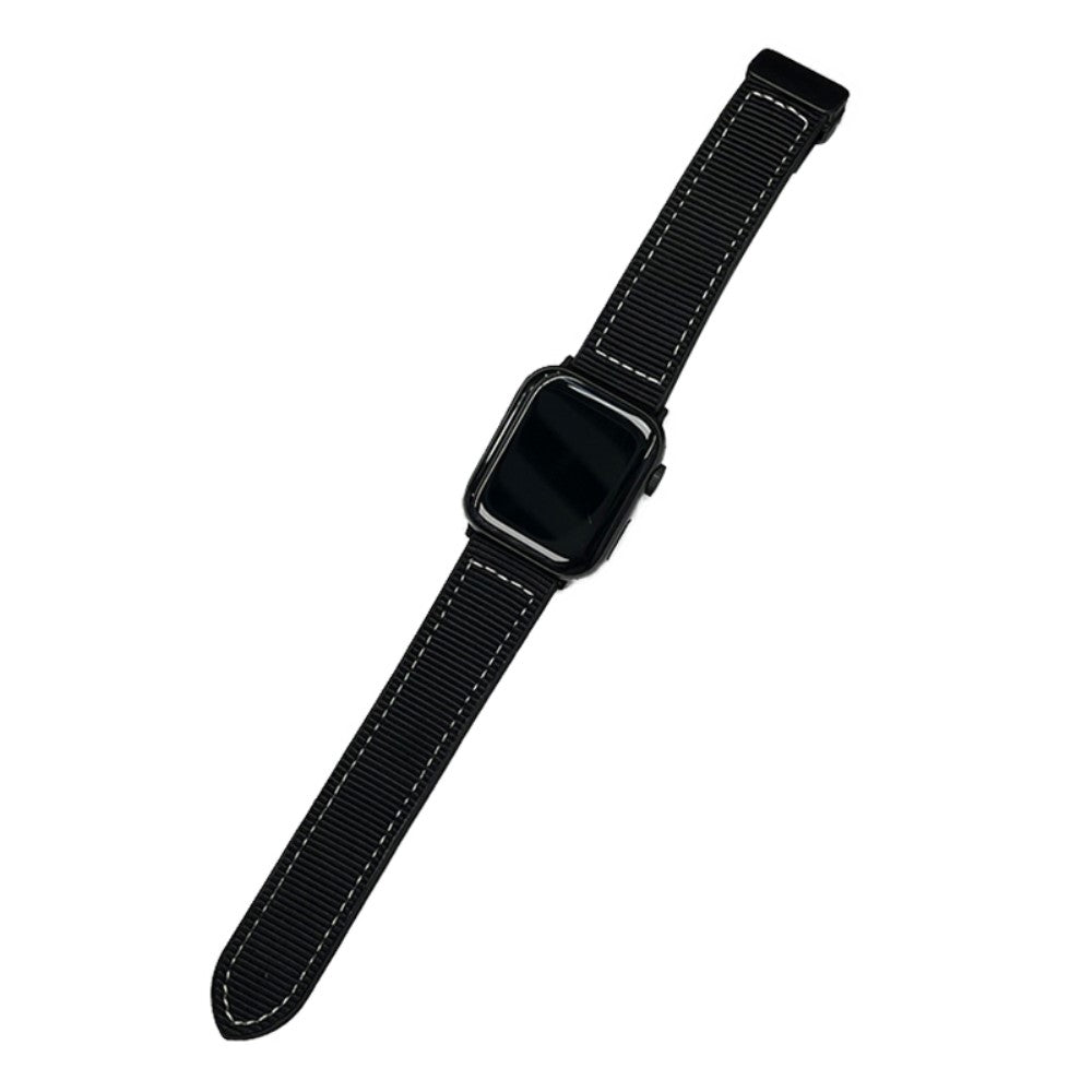 Super Flot Nylon Universal Rem passer til Apple Smartwatch - Sort#serie_2