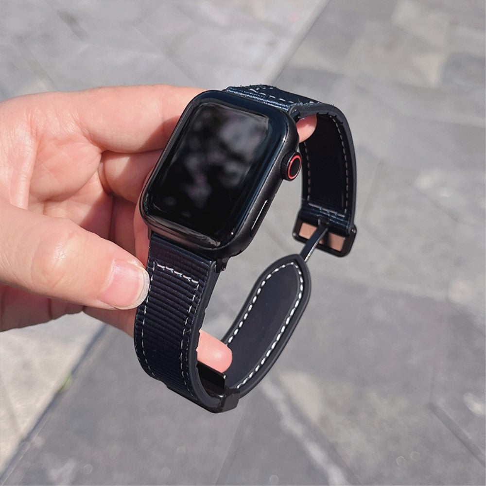 Super Flot Nylon Universal Rem passer til Apple Smartwatch - Blå#serie_4