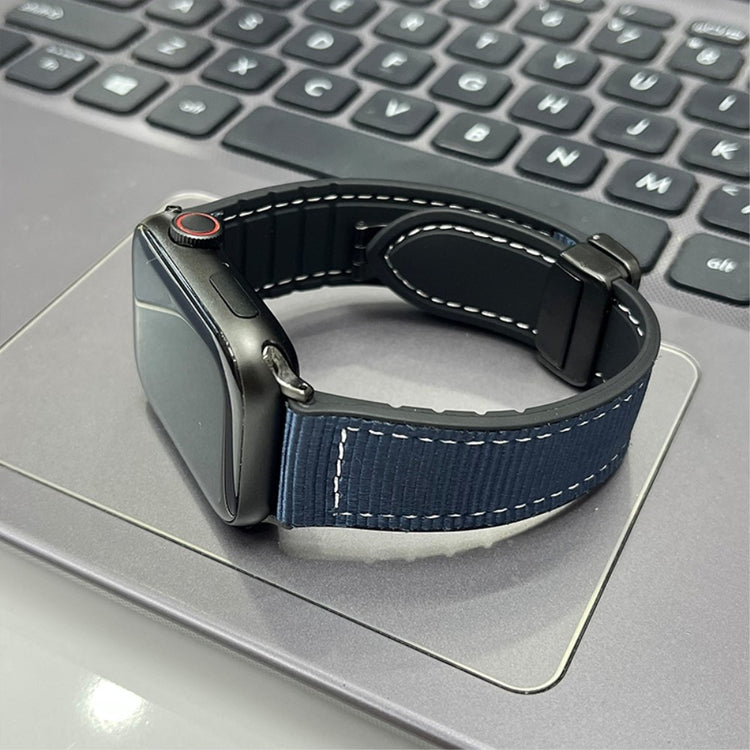 Super Flot Nylon Universal Rem passer til Apple Smartwatch - Blå#serie_4