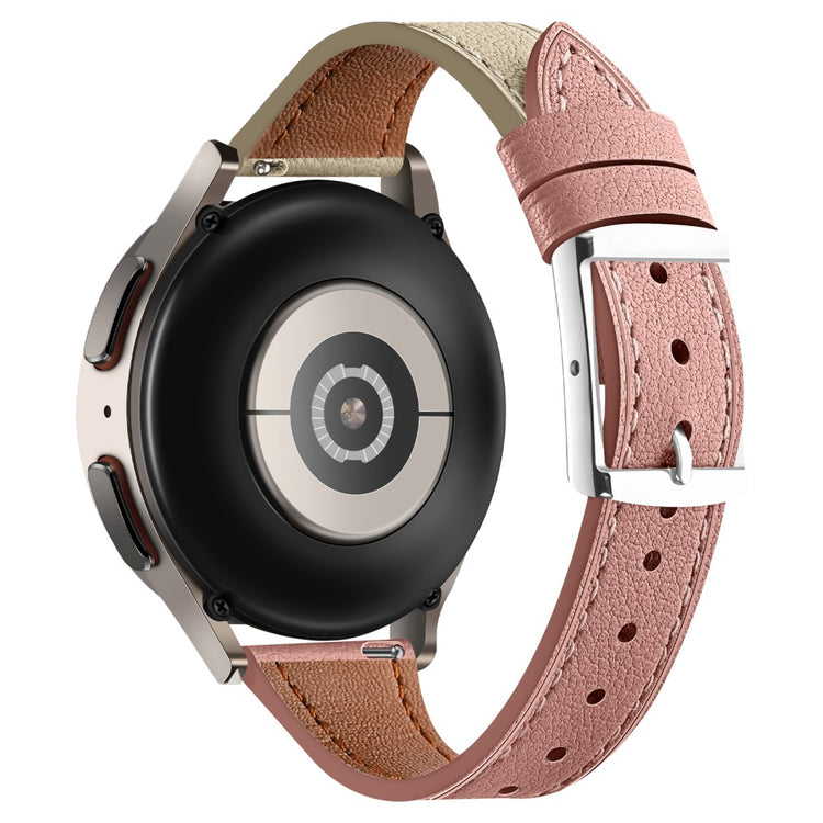 Rigtigt Flot Ægte Læder Universal Rem passer til Smartwatch - Pink#serie_6