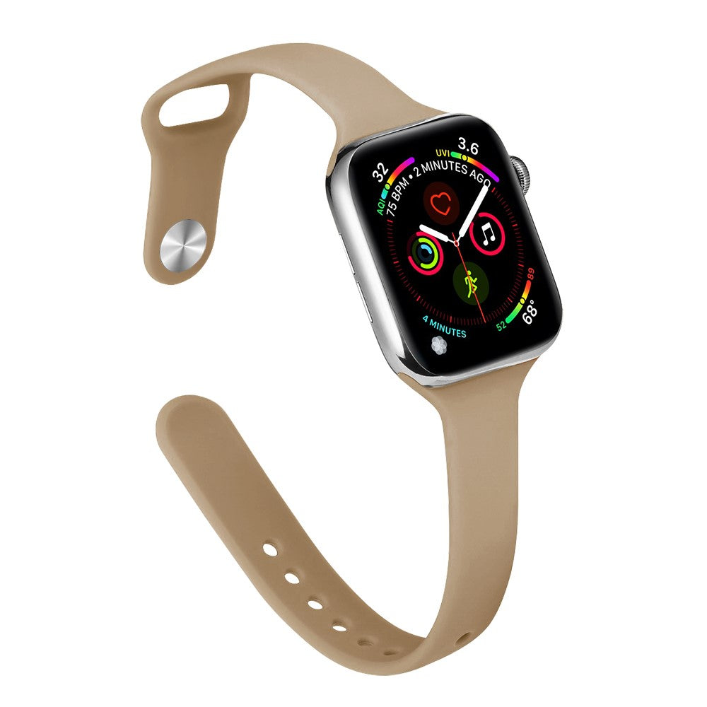 Flot Silikone Universal Rem passer til Apple Smartwatch - Brun#serie_14