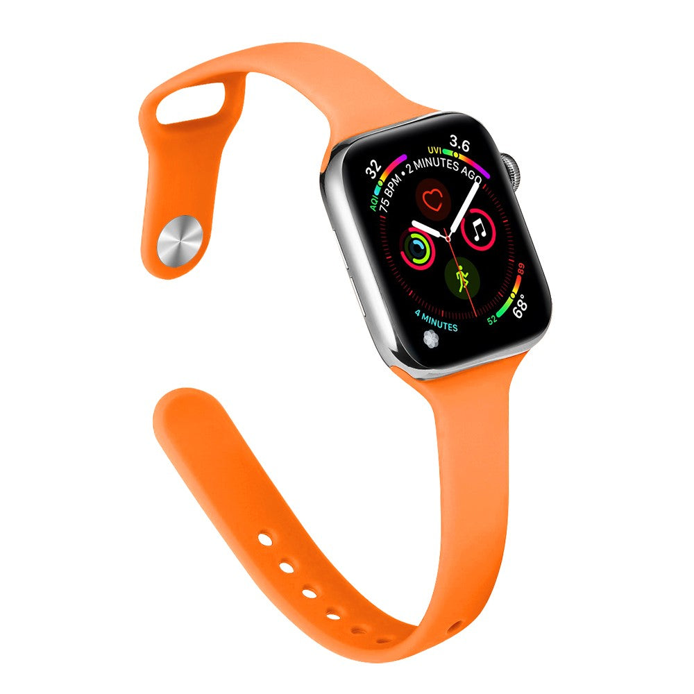 Flot Silikone Universal Rem passer til Apple Smartwatch - Orange#serie_21