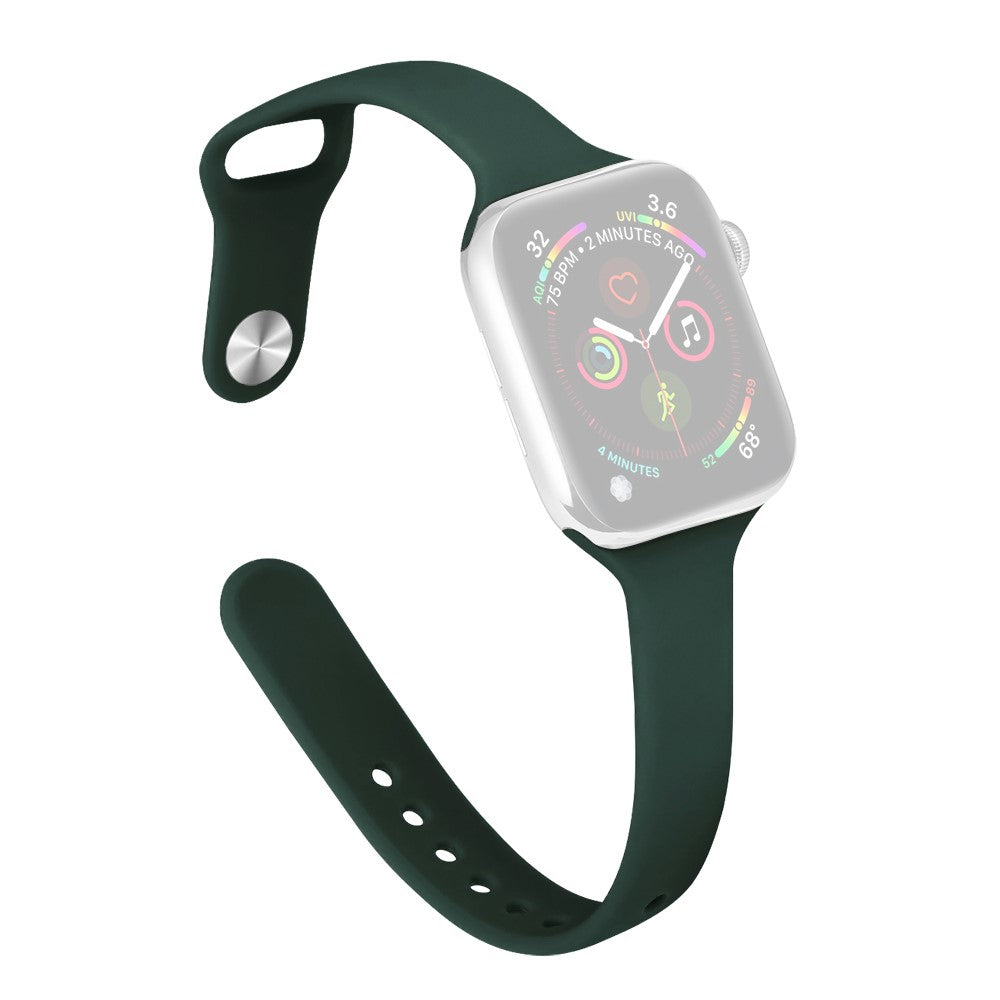 Rigtigt Kønt Silikone Universal Rem passer til Apple Smartwatch - Grøn#serie_1