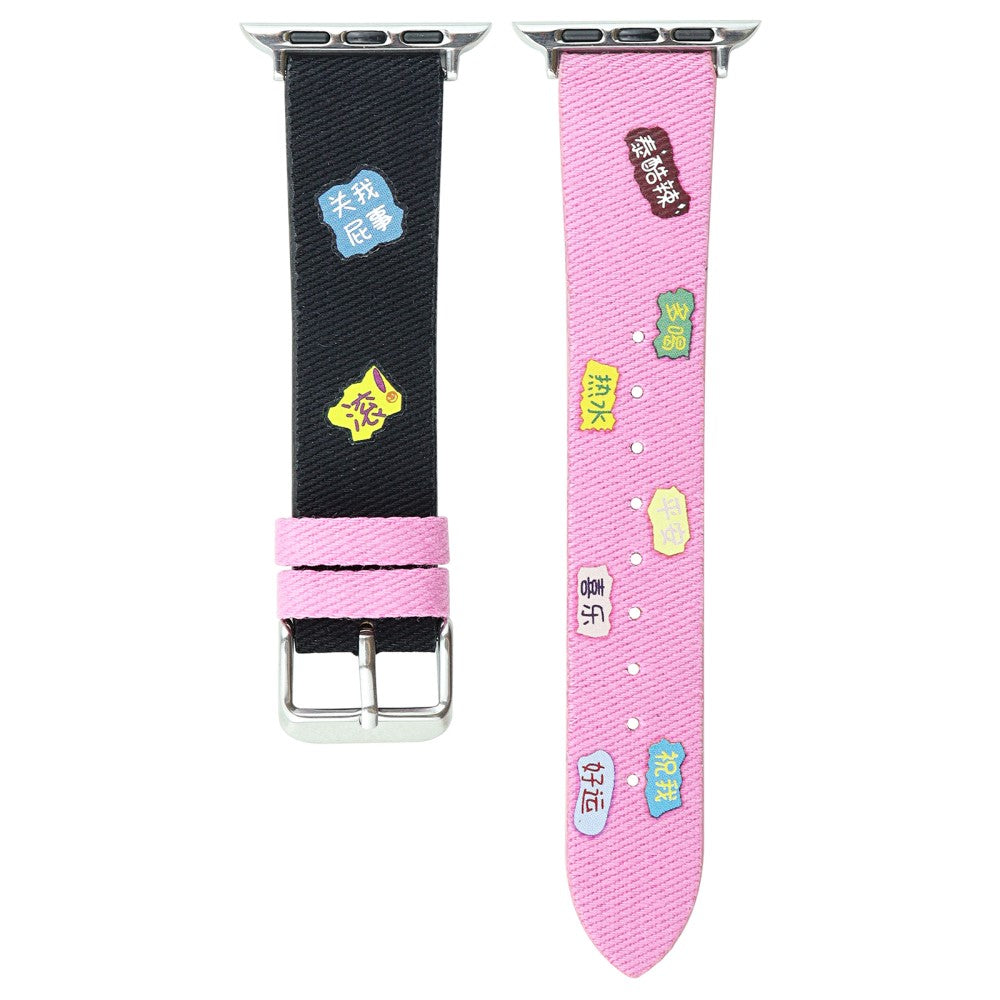 Helt Vildt Godt Nylon Universal Rem passer til Apple Smartwatch - Pink#serie_1