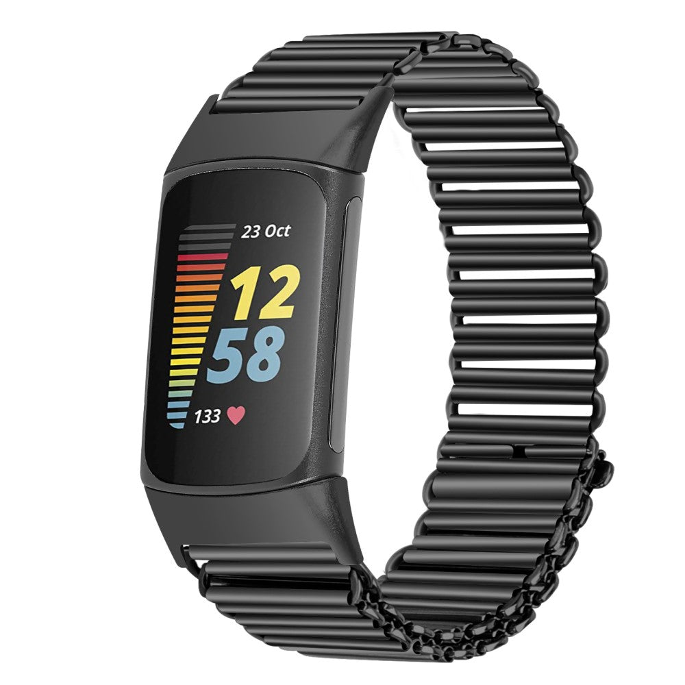Fint Metal Universal Rem passer til Fitbit Charge 5 / Fitbit Charge 6 - Sort#serie_1