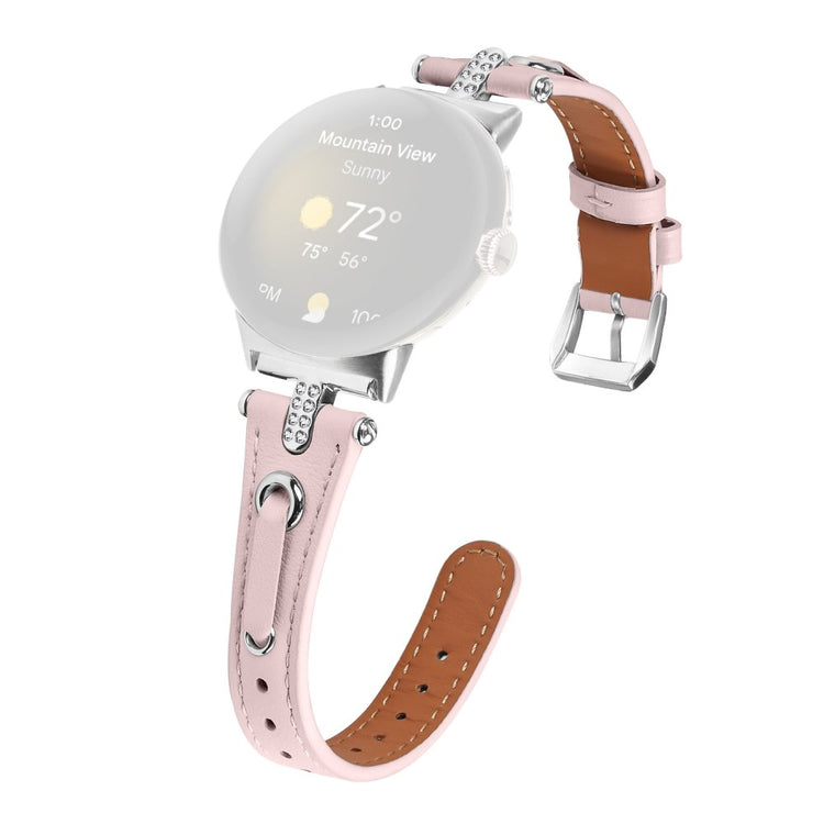 Mega Fint Ægte Læder Rem passer til Google Pixel Watch - Pink#serie_2