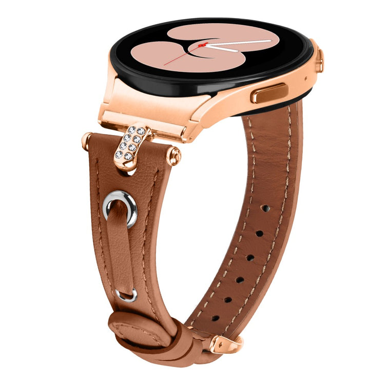 Rigtigt Pænt Ægte Læder Universal Rem passer til Samsung Smartwatch - Brun#serie_5