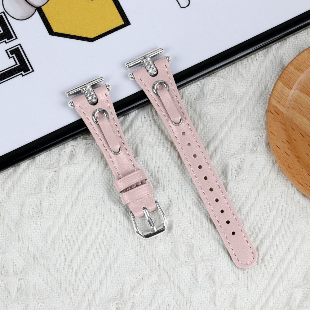 LG Watch Sport Wrist Watch Band Genuine Cow Leather T-shape Strap - Pink#serie_2