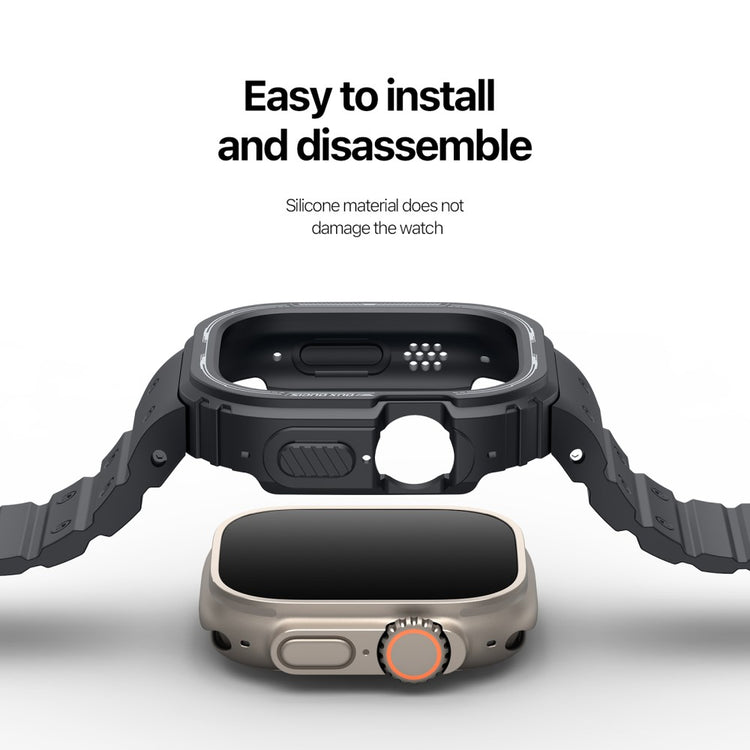 Silikone Universal Rem passer til Apple Watch Ultra / Apple Watch Ultra 2 - Sort#serie_2