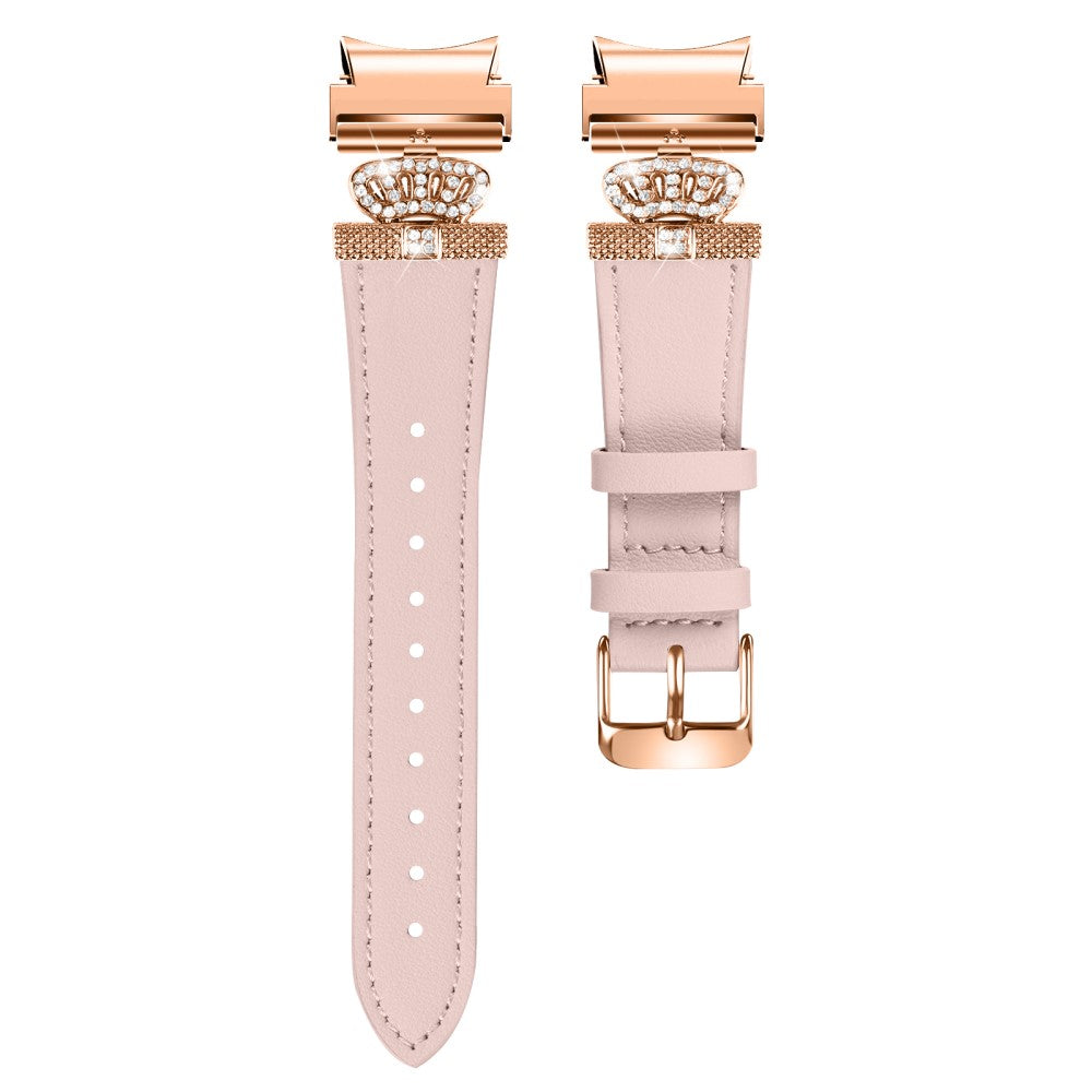 Meget Skøn Ægte Læder Universal Rem passer til Samsung Smartwatch - Pink#serie_1