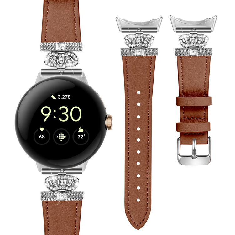 Mega Cool Ægte Læder Rem passer til Google Pixel Watch - Brun#serie_3