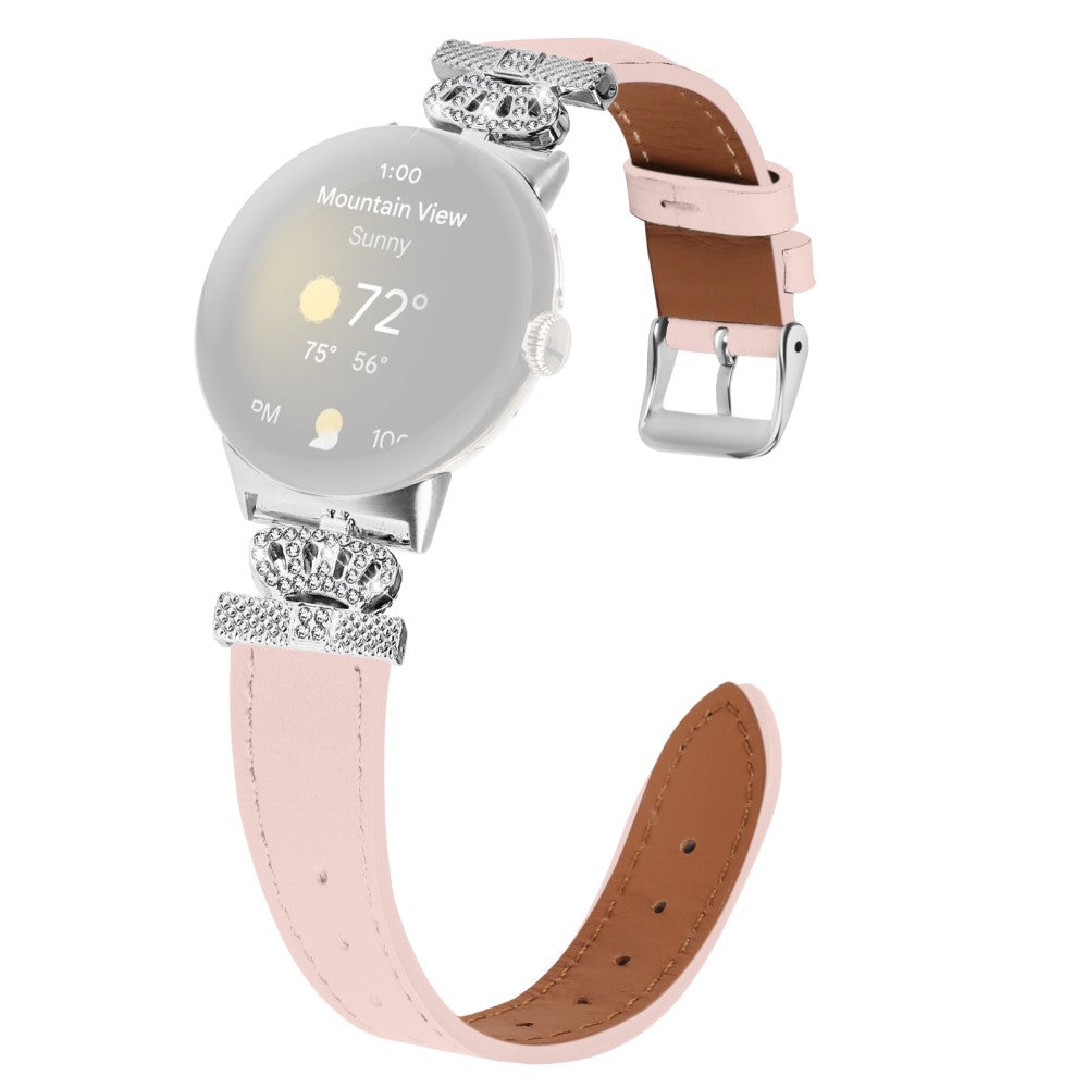 Mega Cool Ægte Læder Rem passer til Google Pixel Watch - Pink#serie_4