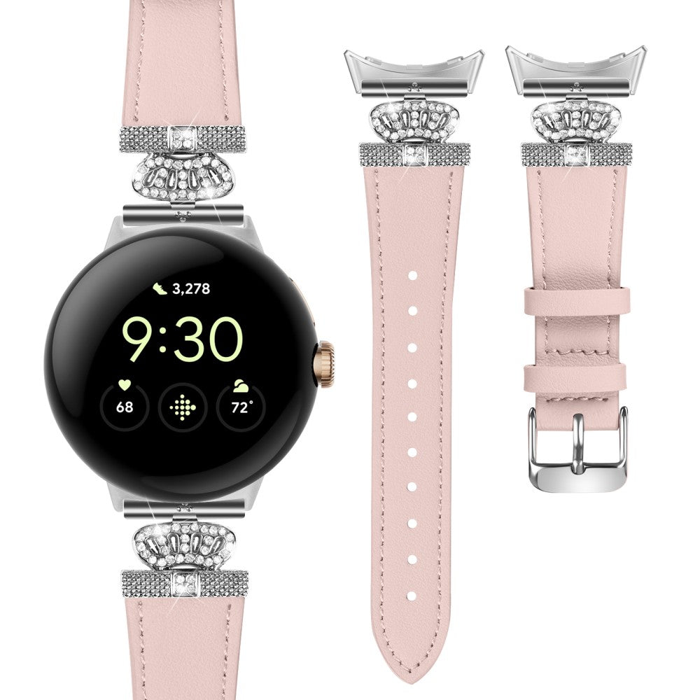 Mega Cool Ægte Læder Rem passer til Google Pixel Watch - Pink#serie_4