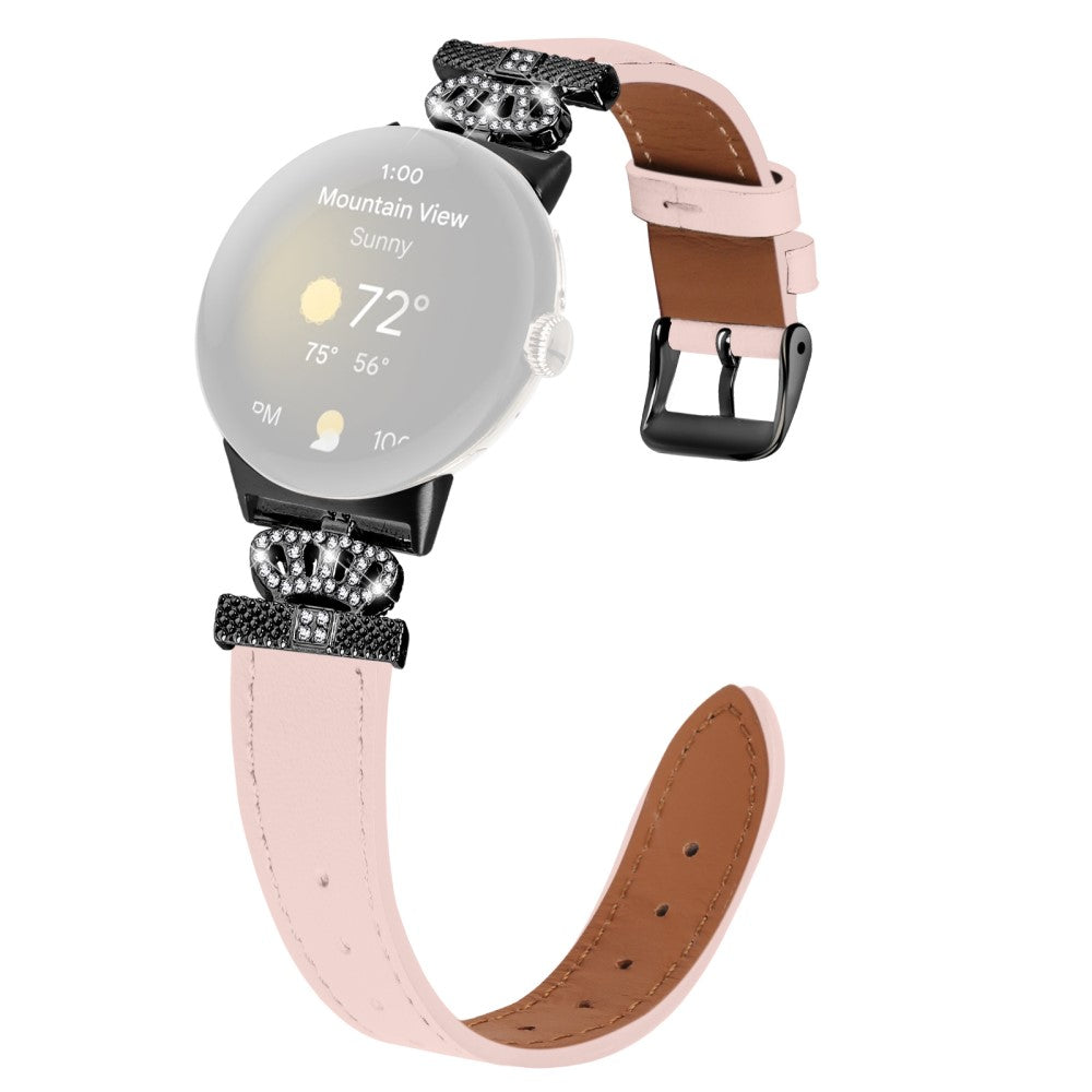 Rigtigt Smuk Ægte Læder Rem passer til Google Pixel Watch - Pink#serie_2
