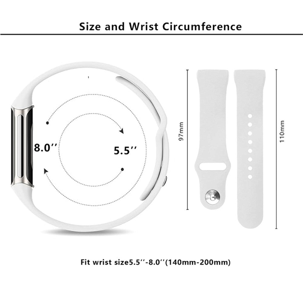 Mega Fantastisk Silikone Rem passer til Fitbit Charge 2 - Hvid#serie_2