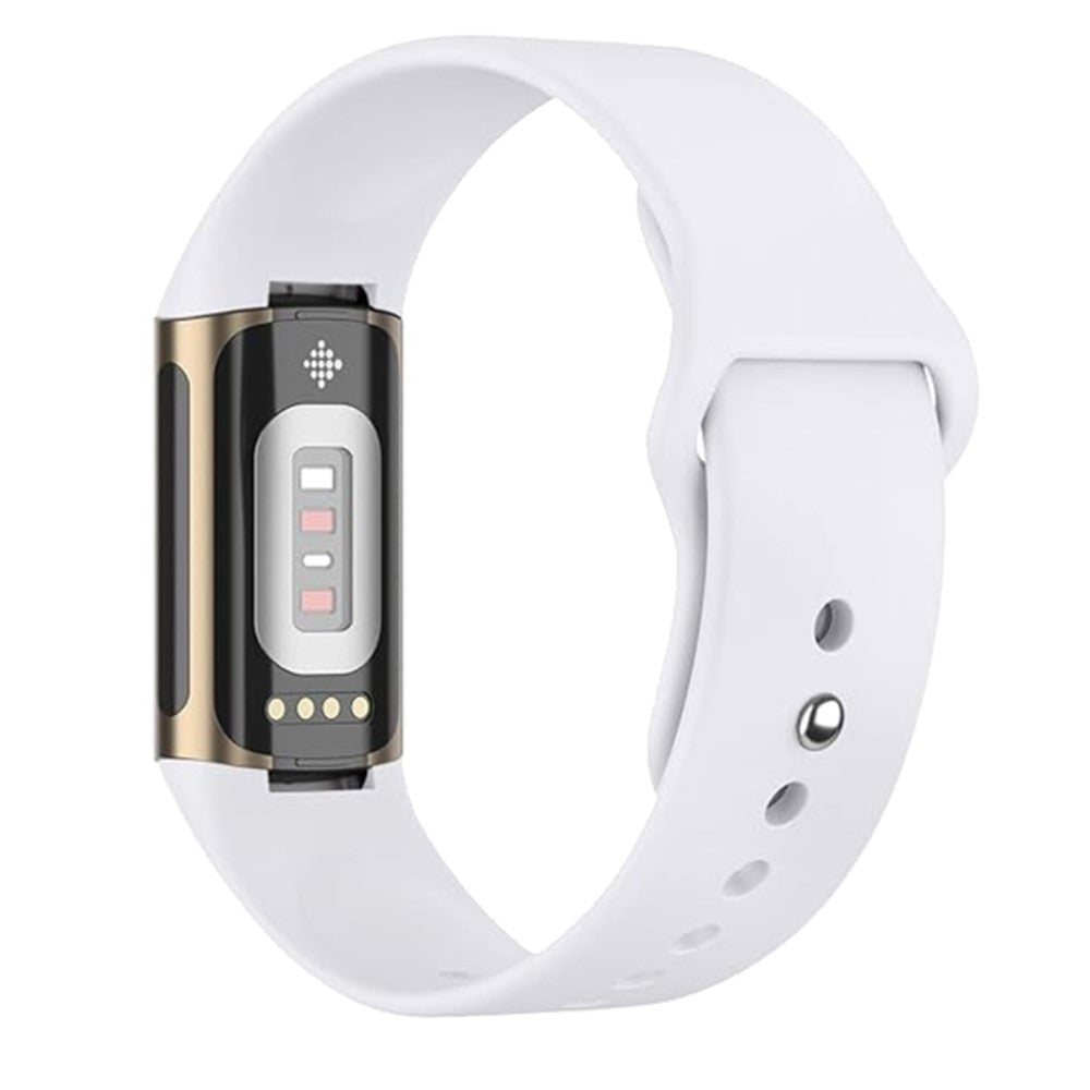 Silikone Universal Rem passer til Fitbit Charge 6 / Fitbit Charge 5 - Hvid#serie_2