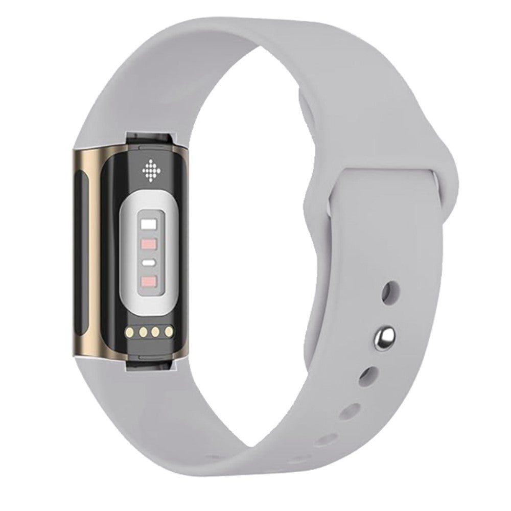 Silikone Universal Rem passer til Fitbit Charge 6 / Fitbit Charge 5 - Sølv#serie_6
