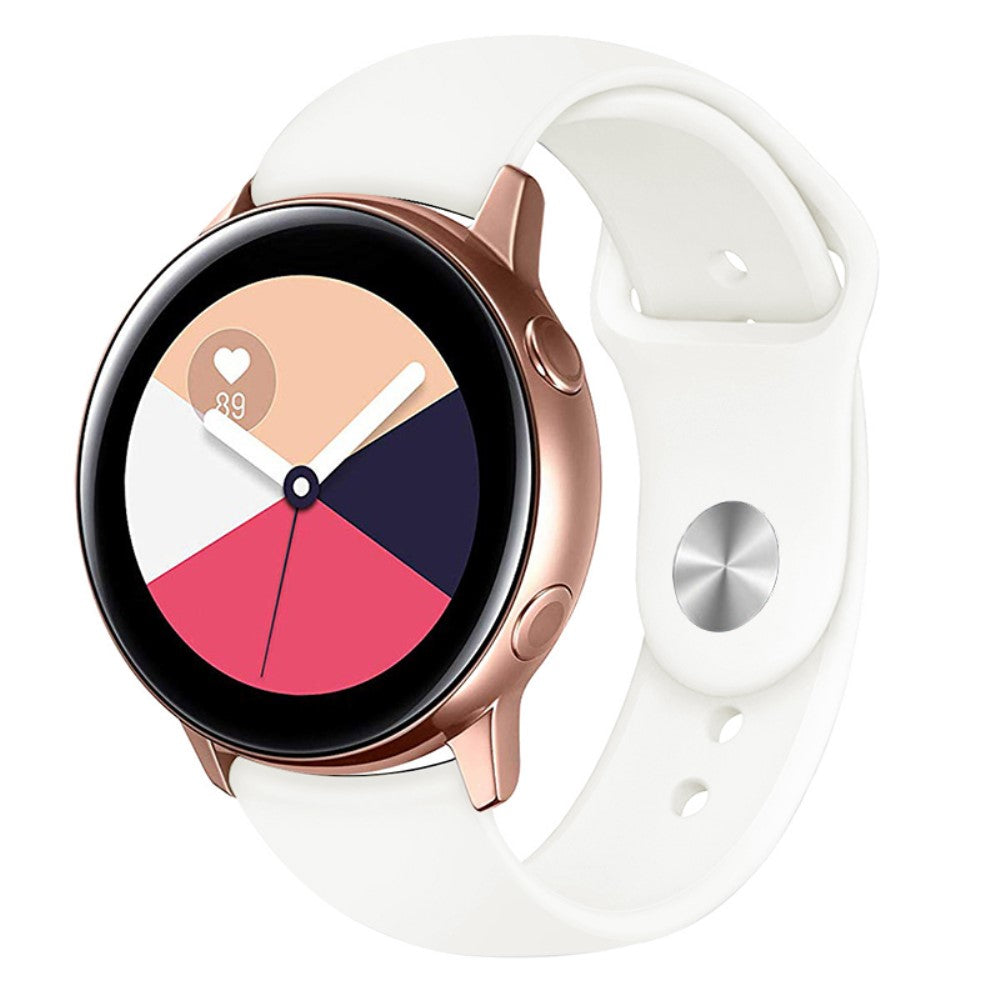 Super Kønt Silikone Universal Rem passer til Smartwatch - Hvid#serie_3