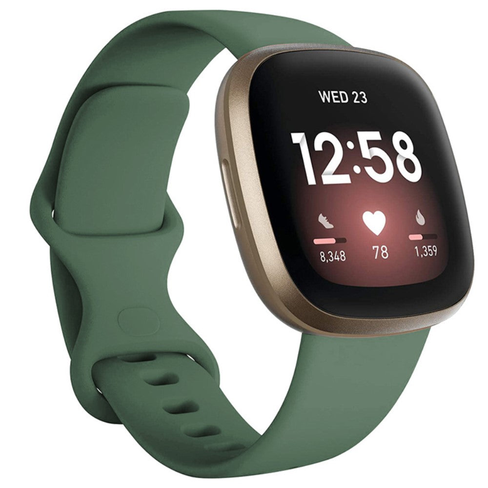 Super Smuk Silikone Universal Rem passer til Fitbit Smartwatch - Grøn#serie_1