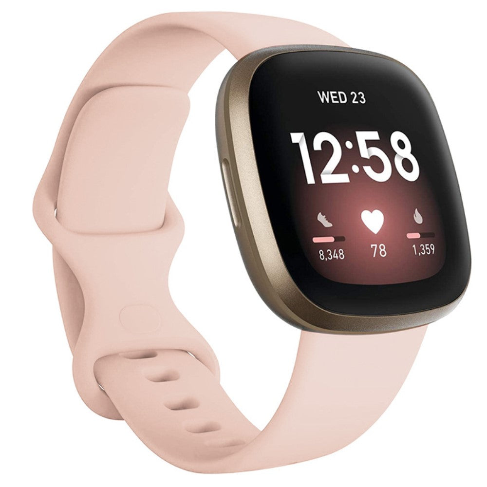 Super Smuk Silikone Universal Rem passer til Fitbit Smartwatch - Pink#serie_7