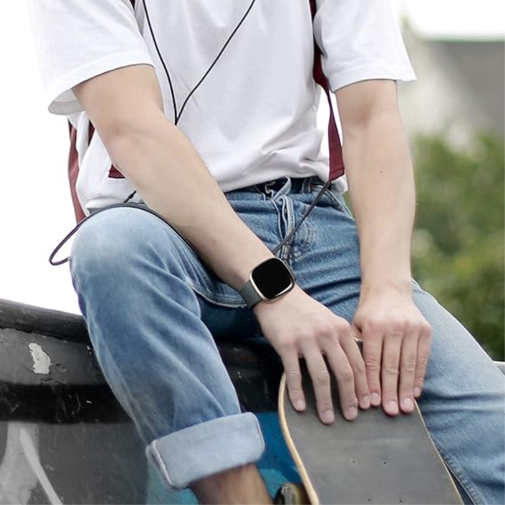Super Smuk Silikone Universal Rem passer til Fitbit Smartwatch - Pink#serie_7
