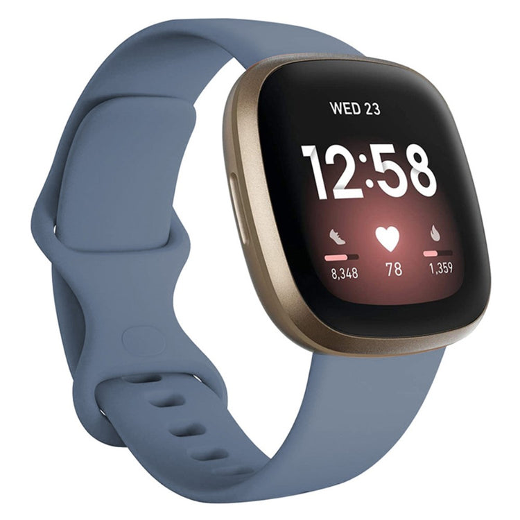 Super Smuk Silikone Universal Rem passer til Fitbit Smartwatch - Blå#serie_9