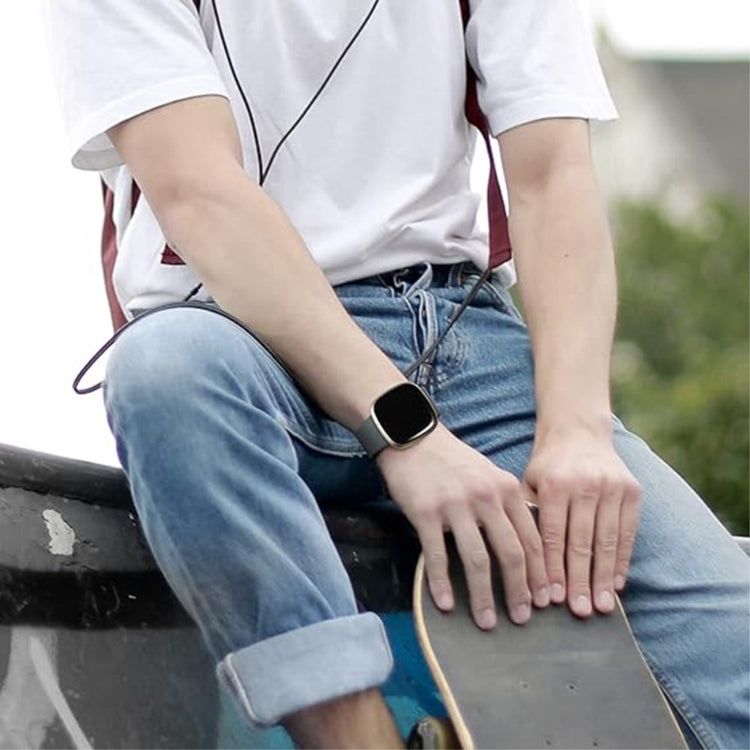 Super Smuk Silikone Universal Rem passer til Fitbit Smartwatch - Blå#serie_10