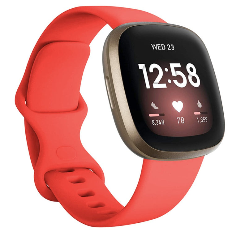 Helt Vildt Skøn Silikone Universal Rem passer til Fitbit Smartwatch - Rød#serie_5