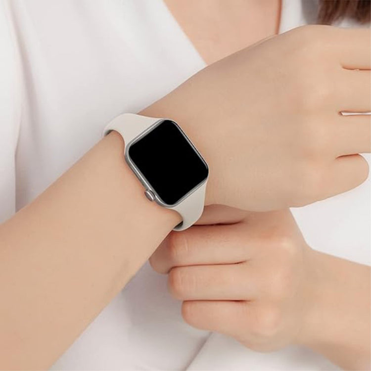 Super Fed Silikone Universal Rem passer til Apple Smartwatch - Hvid#serie_2