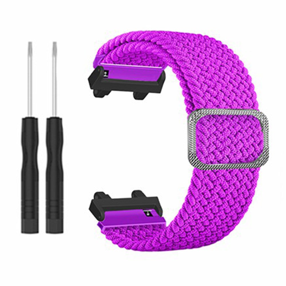 Rigtigt Godt Nylon Rem passer til Amazfit Active Edge - Lilla#serie_15